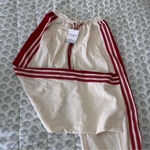 SOLD Red and Cream Striped Pants